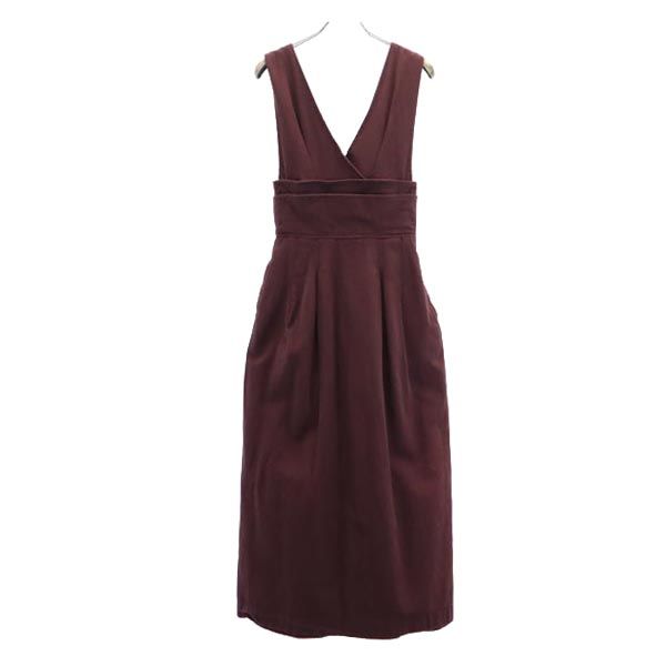 

SNIDEL Linen wool blend No sleeve one piece 1 Brown Jumper skirt Women Used