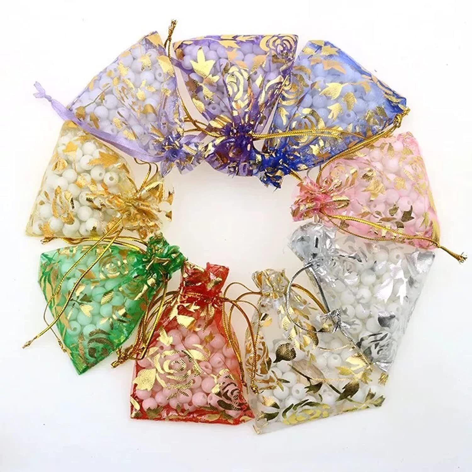 

Indian Traditional Drawstring Multicolor For Dry Fruits Pack Of 100 AN506