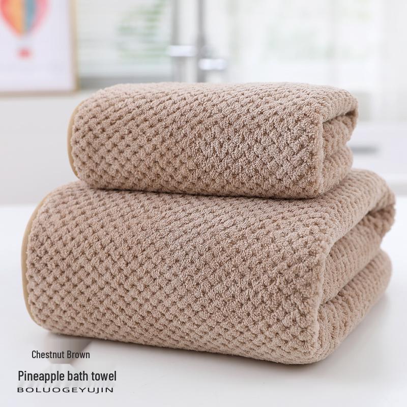 Damen Ananas Korallenfleece Badetuch - Saugfähig, Schnelltrocknend, Reine Baumwolle für Sommer Zuhause oder Strandgebrauch