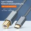 Durable Computer Laptop USB Type-C to USB B 2.0 High Speed Printer Cable Printer For Epson HP Brother