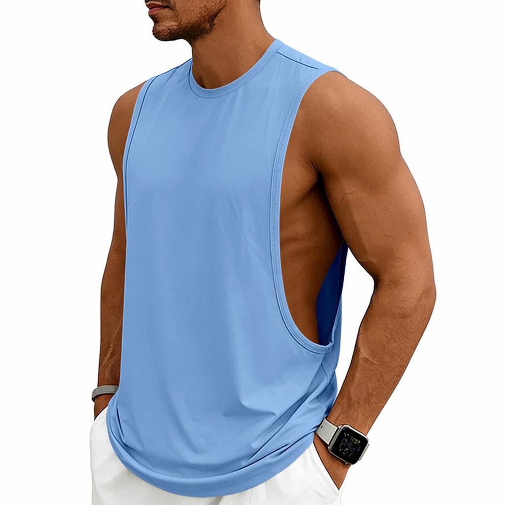 Men's Fashion Loose Fit Sleeveless Tank Top, Workout Training Basketball Gym Vests For Casual Athletic Wear