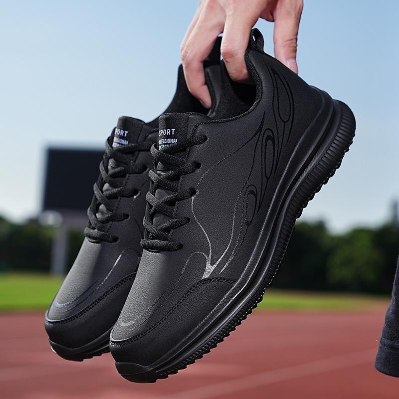 2024 Autumn/Winter Fashion Sports Shoes Leather Breathable Casual Large Men's Shoes