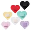 J0MC Set of 7 Heart Pen Clip Pencil Holder for Clipboard PU Leather Pen Storage Rack