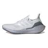 adidas Scarpe da ginnastica da uomo UltraBoost 21 Bianco cristallo Verde nebbia FY0383