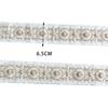 6.5Cm Heavy Industry Multi-Color Bead Embroidery Barcode Clothing Cuffs Skirt Collar Decoration Exotic Ethnic Style Lace