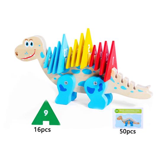 1 Set Interesting Pairing Shape Color Number Cognition Lightweight Dinosaurs Find Law Preschool Blocks Toy Kindergarten Toys