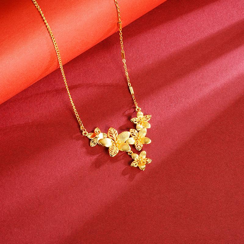 Flower Women's Summer Versatile High-Quality Temperament Light Luxury Jewelry Necklace Pendant