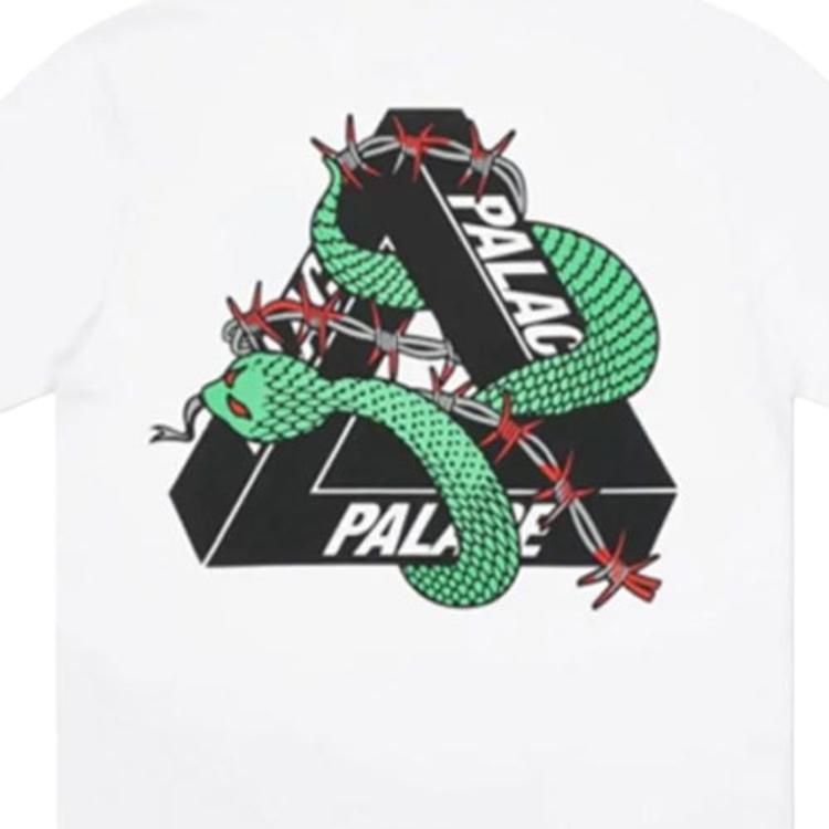 Palace Hesh Mit Fresh Serpent Logo Short Sleeve T-Shirt Unisex Tops White PAL-FW20-01