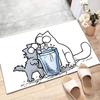 Simon's cat Polyester Carpet, Soft Indoor Mat for Office Chair, Living Room, Computer Desk - Decorative Home Office Rug Design
