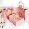 6/12PCS Pack Gift Bag Pink White Black Red Tote Bag Ribbon Bow Decoration Bronzing"Thank You" Text Birthday Wedding Gift Bag ZYF