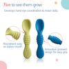 LuvLap Silicone Baby Feeding Spoons Set Of 2 For Baby Led Weaning And Self Feeding