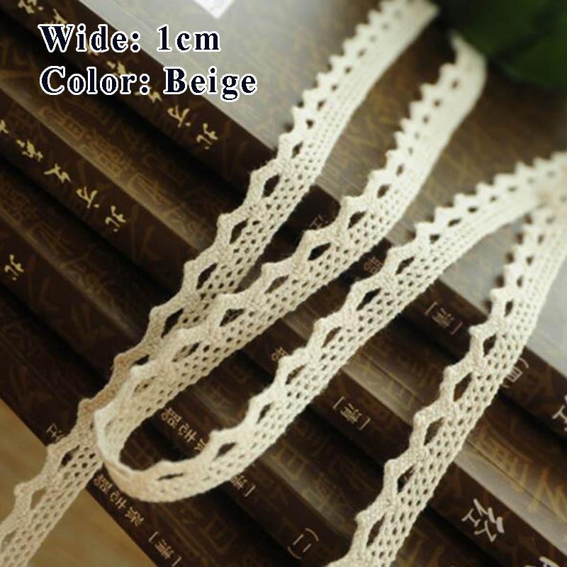 

Cotton Lace Ribbon White Beige DIY Handmade Wedding Party Craft Gift Packing Patchwork Crocheted Lace 5meter 10meter 20meter 5meter