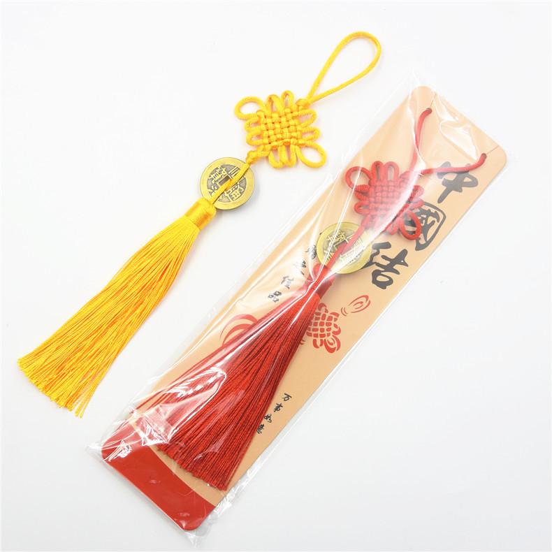 Handgefertigte Quaste im chinesischen Knotenstil Anhänger aus echter Kupfermünze Autoanhänger chinesischer Knoten dekorativ besonderes Geschenk