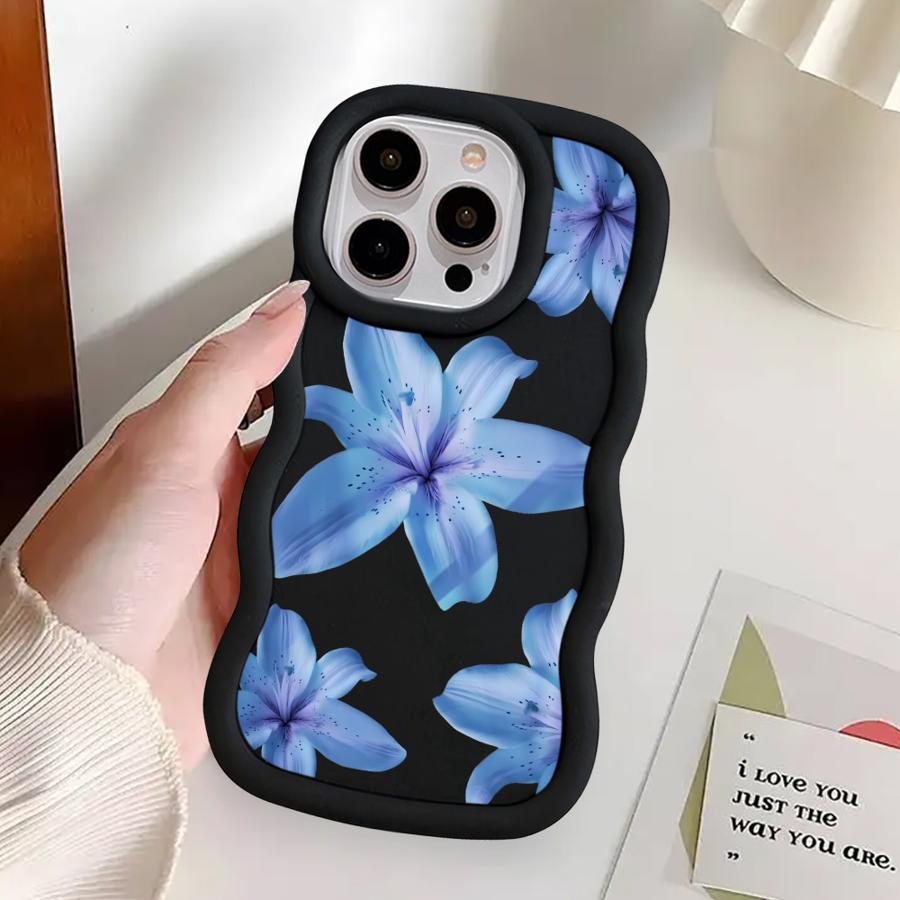Cartoon Flower Pattern Soft Phone Cover Case for iPhone 17 Air 13 14 11 16 Pro Max 15 Plus 8 XR 12