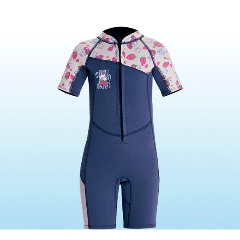 Children's Diving Suit 2.5MM One-piece Short-sleeved Warm Cold Snorkeling Surfing Swimsuit