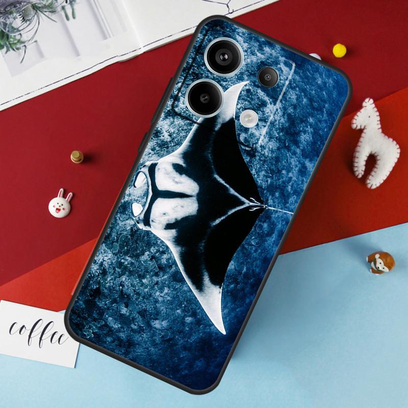 Animal Manta Ray Case For Xiaomi Redmi Note 14 12 11 10 9 13 Pro 11S 12S Redmi 15 14C 10C 12C 13C 15C Cover