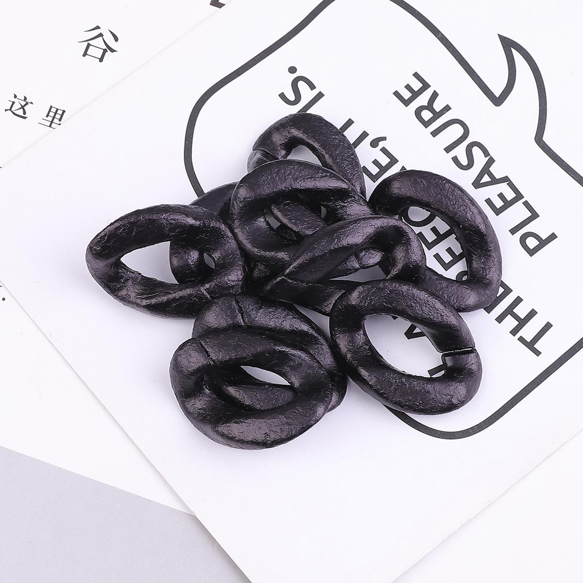 

Акриловые плоские овальные открытые кольцевые бусины, соединительная цепь для изготовления ювелирных изделий 28x20mm 10pcs