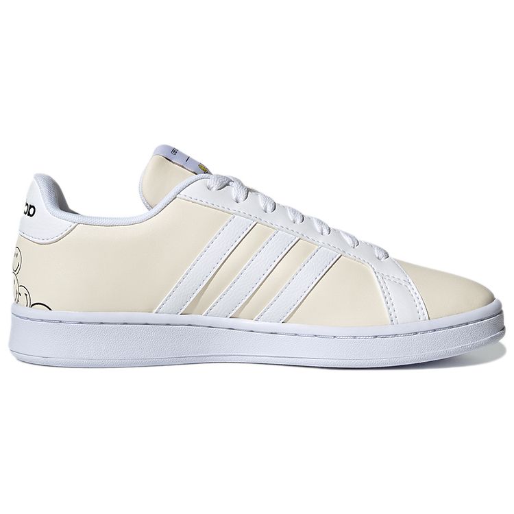 Adidas Smiley X  Neo Grand Court Low Top Sneakers Women Sneakers Beige GY5001