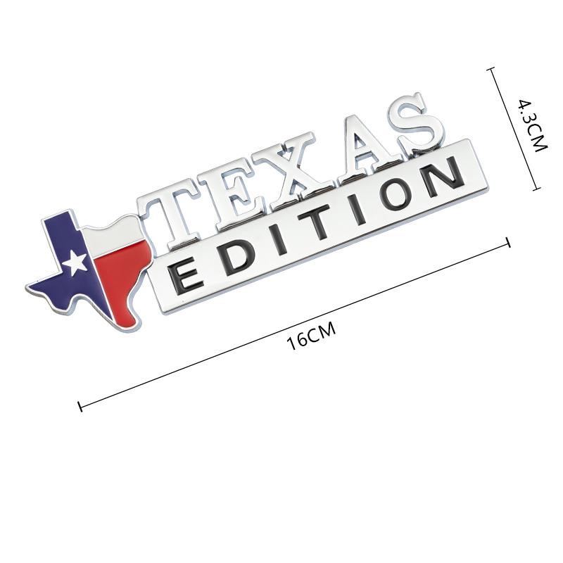 3D Metal Lone Star Texas Edition Emblem Badge Car Stickers For Jeep Wrangler Liberty Grand Cherokee Patriot Renegade Compass Iu1