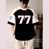 Mens Oversized Streetwear Hip Hop Graphic Tee - Loose Fit Cotton Short Sleeve T-Shirt Fall