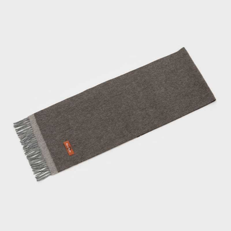 RECLOW 100% Wool Two-Tone Brown Color Block Muffler