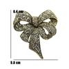 Luxury Rhinestone Bow Brooches For Women Unisex Knot Pins Event Party New Vintage Gifts Backpack Decoration Clothes Accessories