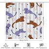 Kitty Cat Shower Curtain Modern Bathroom Decor with Feline Pattern in Multiple Colors Waterproof Fabric for Bathtub Use by Tauru