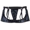 Adults Mens Front Bulge Pouch O-Rings Patent Leather Boxers Briefs Gay Underwear Underpants