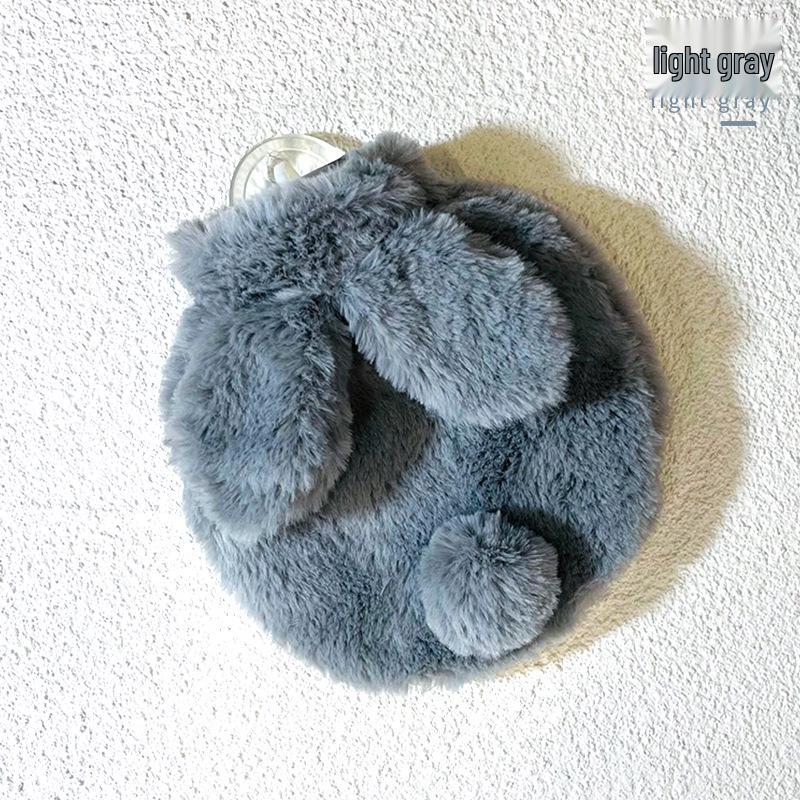 Plüsch-Wärmflasche aus Kaninchenfell im koreanischen Stil XL mit PVC-Wasserbeutel - Handwärmer & Heiße Kompresse