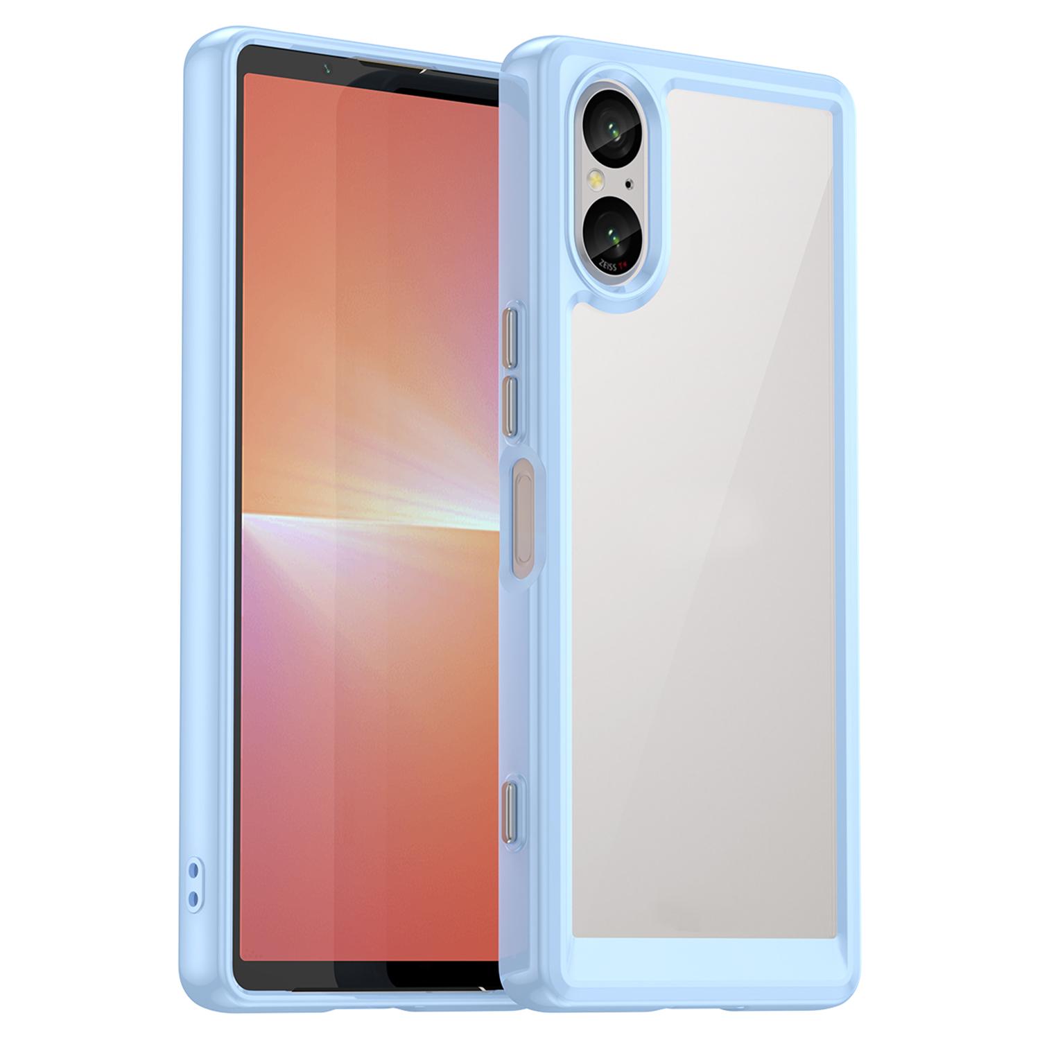 

Для чохла Sony Xperia 5 V TPU+Акрил Захисна кришка для задньої панелі мобільного телефону Blue
