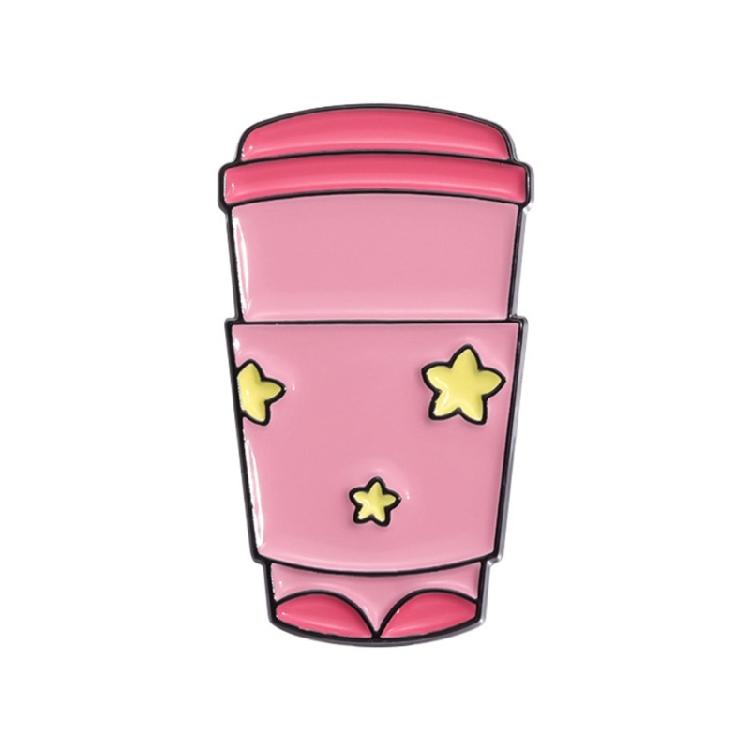Trendy Cartoon Cup Brooch Crafted From Sturdy Alloy Elegant Badge Pin Adds A Playful Touch To Any Ensemble