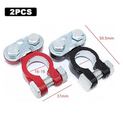 Car Battery Terminal 12V 24V Clamp Pile Head Connector Pole Post Heavy-duty Clamp Clip Terminal Pile Head for Auto Boat Truck
