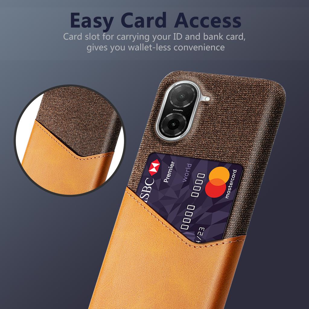 For Xiaomi Redmi A5 4G (171.7mm) Case PU Leather Cloth Texture Hard PC Phone Cover with Card Holder