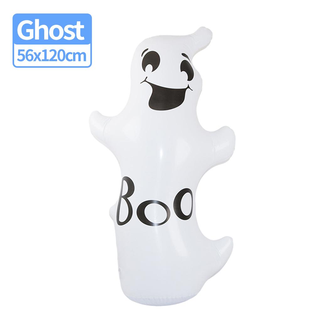 Halloween Standing Inflatable Pumpkin Scary Inflatable Pumpkin Ghost Windproof Festival Theme Indoor Outdoor Garden Decorations