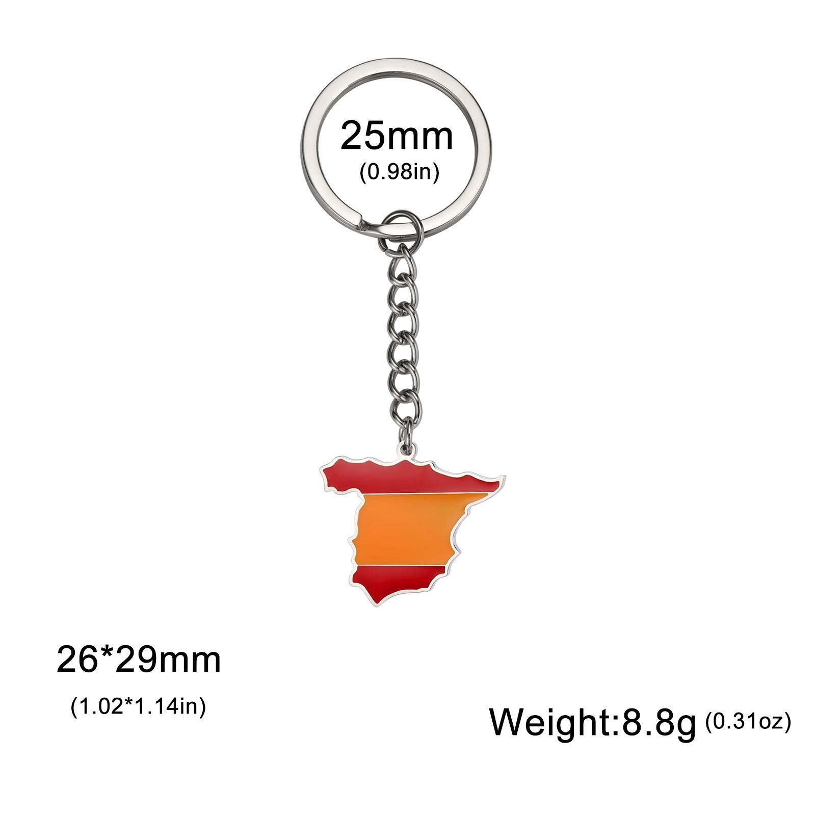 Skyrim Spain National Map Pendant Keychain Stainless Steel National Map Fashion Jewelry Gift 2026 Wholesale серебряный