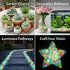 100pcs Glow in The Dark Pebbles Luminous Stones Waterproof Colorful Glowing Rocks for Aquarium Outdoor Garden Lawn Walkway