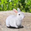 Resin Crafts Easter White Rabbit Sculpture Ornaments Garden Landscape Rabbit Statue Simulated Rabbit Bunny Statue