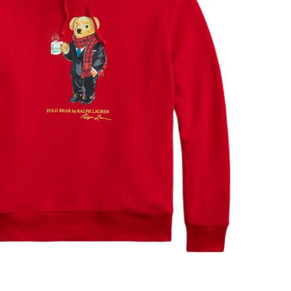 Polo Ralph Lauren SS23 Lunar New Year Collection Cartoon Bear Print Hoodie Men Hoodies Red MNPOKNI16822714-600