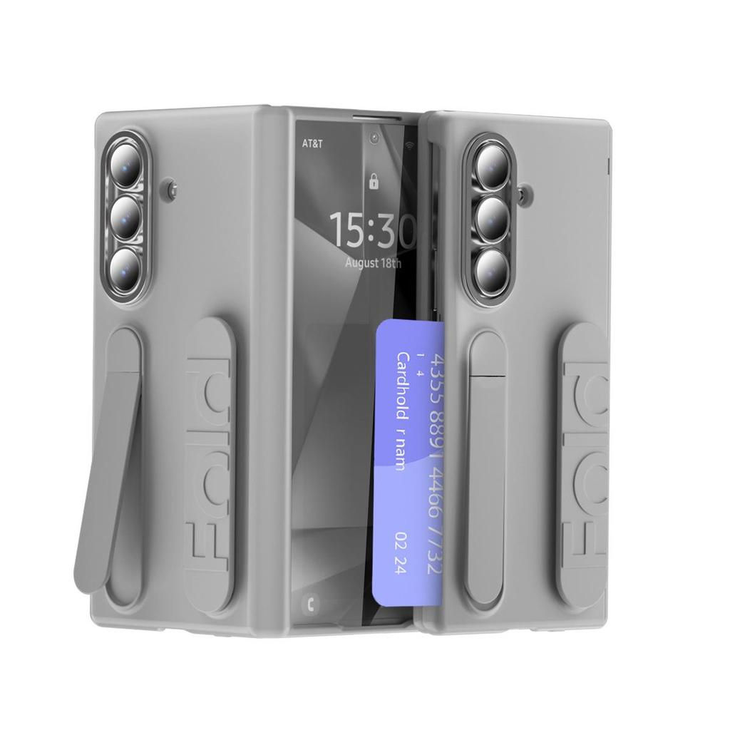 Etui do Samsung Z Fold7/6 ze stojakiem i paskiem na nadgarstek - Kompatybilne z Fold5/4