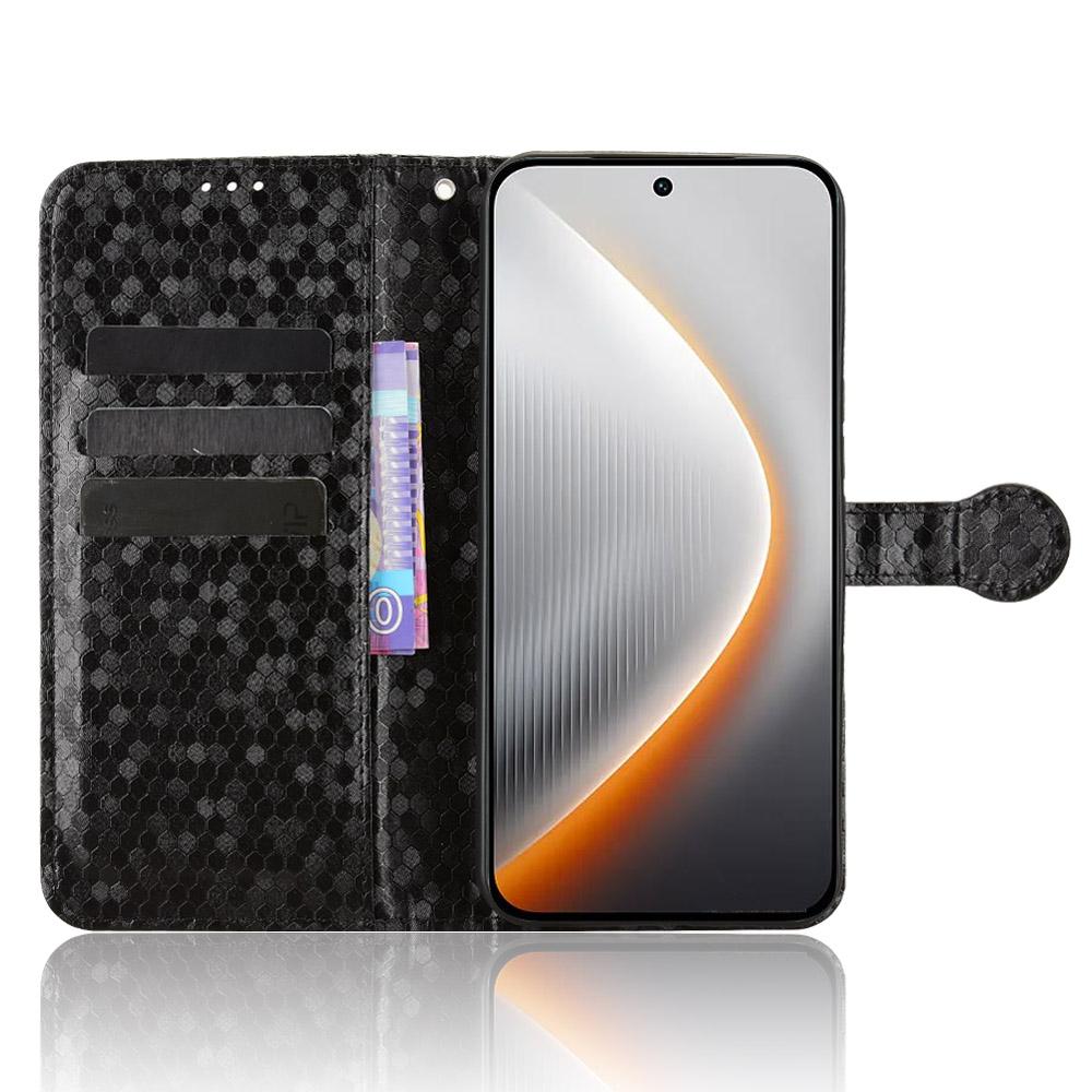 For TECNO Pova 7 Pro 5G Wallet Case Dot Pattern Imprint PU Leather Phone Cover with Wrist Strap