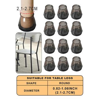 8/16PCS TPR Silicone Chair Feet Cover Chair Feet Pads with Felt Non-Slip Chair Leg Caps Table