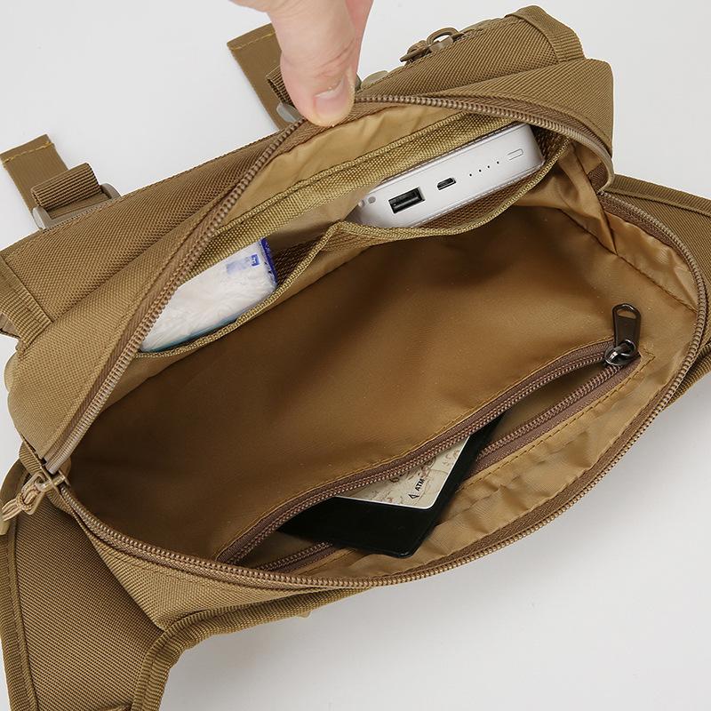 Taktische Bauchtasche für Herren, Nylon-Hüfttasche, Große Kapazität, Wasserdicht, Für Wandern, Sport, Crossbody-Umhängetasche für Radfahren, Reisen