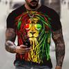 Fashion Men And Women TShirts 3D Animal World Luxury Tiger Lion Printed T-shirts Hip-Hop Round Neck Short Sleeve Street Clothes