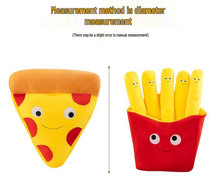 Plush Hamburger & Fries Pillow - Cute Snack Bag Doll Birthday Gift & Bedside Cushion