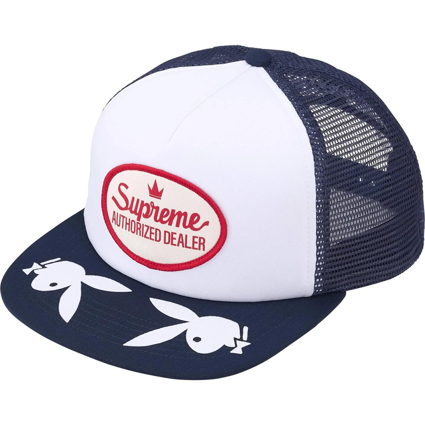 777143 Supreme x Playboy Mesh Back 5-Panel Navy One-Size