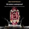 Top-Luxusmarke Quadratische Damenuhr Quarz Wasserdicht Leder Roségold Damen Armbanduhren