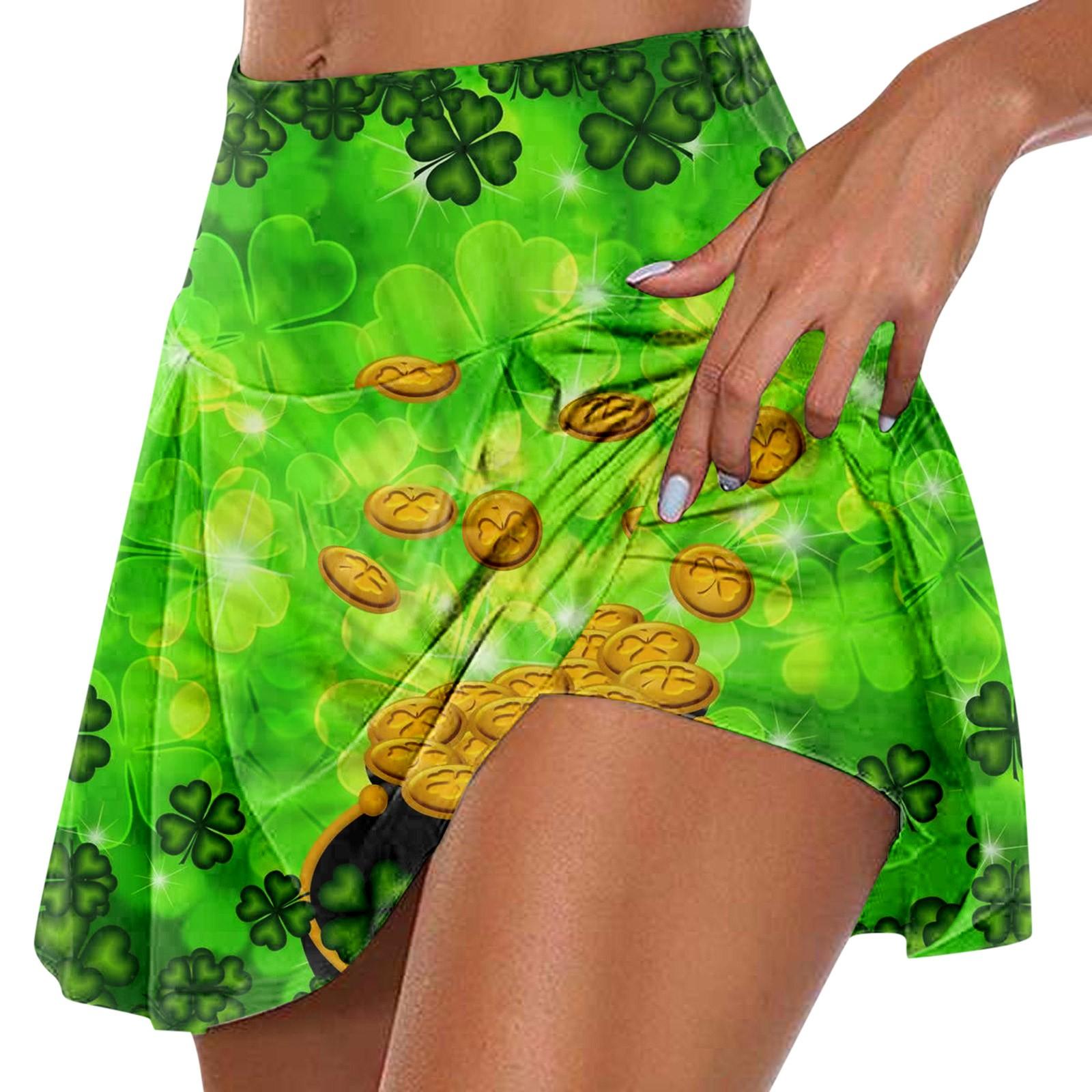 

Женские спортивные эластичные плиссированные теннисные юбки для бега, йоги, внутренние шорты, эластичные спортивные шорты для гольфа XXXXXL золотой