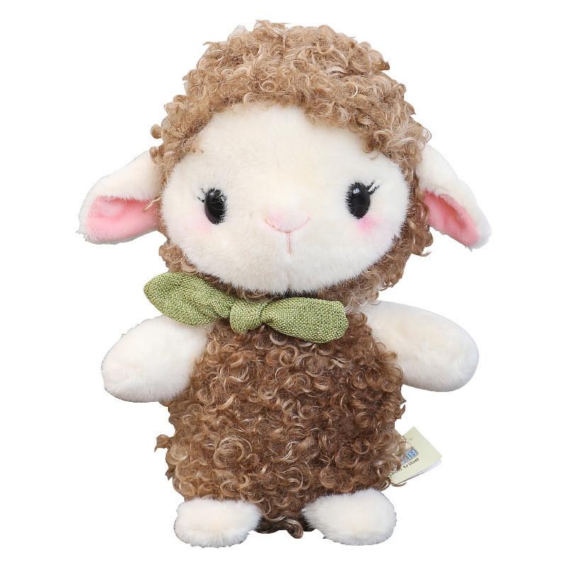 Cartoon Style Sheep Stuffed Toy With Comfortable Filling For Kids Bedroom