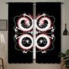 2pcs Modern Chinese Dragon Blackout Curtains   100% Polyester   Semi-Sheer   All-Season   Decorative Rod Pocket Window Drapes for