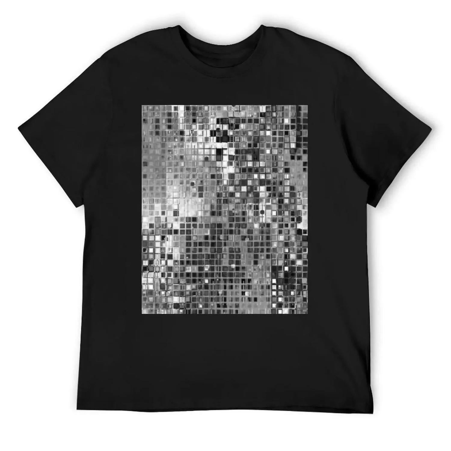 

Realistic Disco ball disco fever boogie dance 70s club disco party silver checkered elegant DOES NOT ACTUALLY SPARKLE T-Shirt XXXXXL чорний